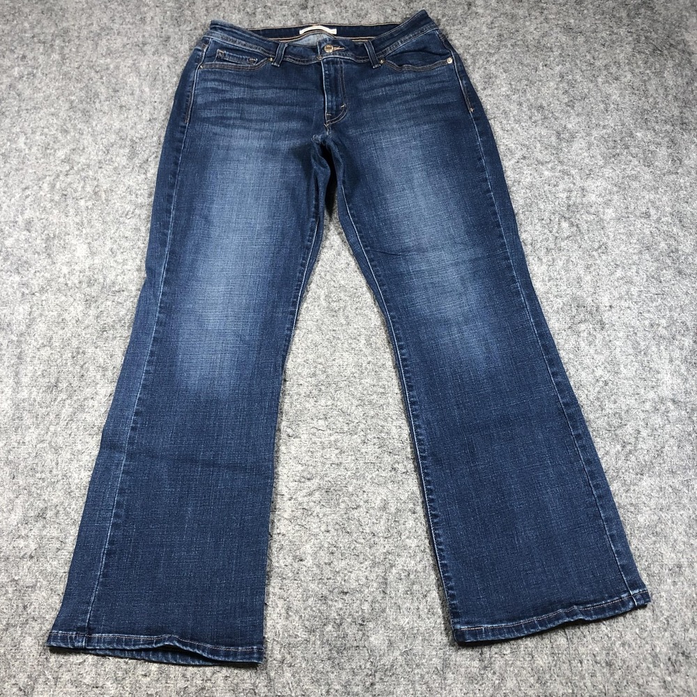 Levi's 529 Curvy Bootcut Jeans Womens 12 Blue Medium Wash Stretch Denim